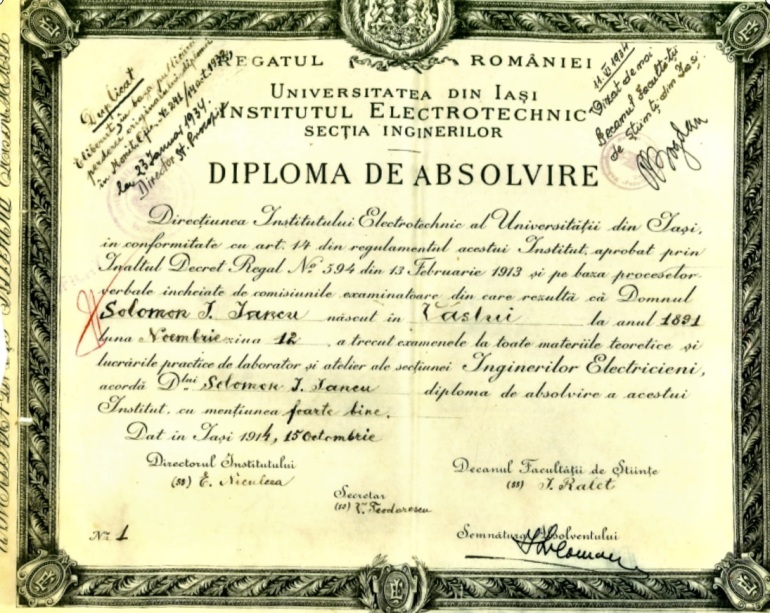 1914 - Diploma absolvire